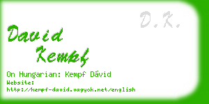 david kempf business card